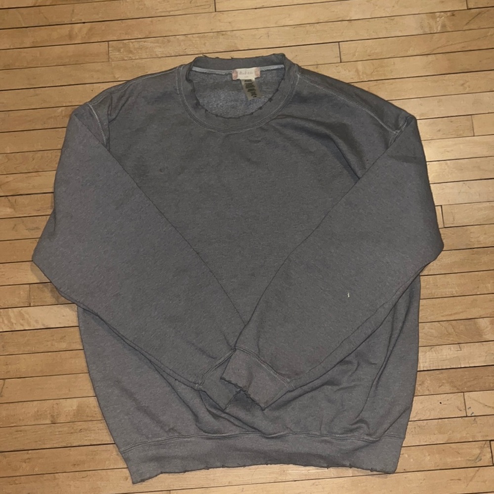 greenish/grayish plain crewneck from altered state. barley warn.